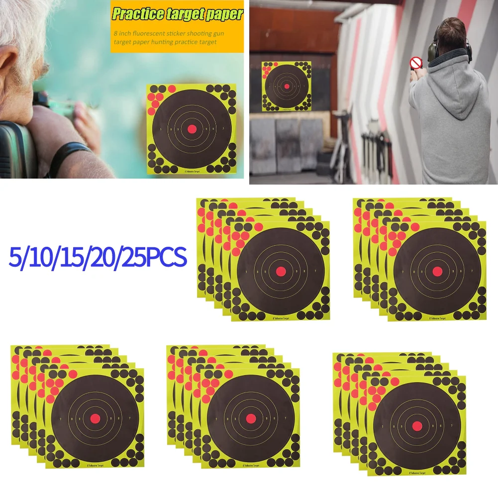 Practice Target Board - 5/10/15/20/25PCS 8 인치 튄 대상 접착제