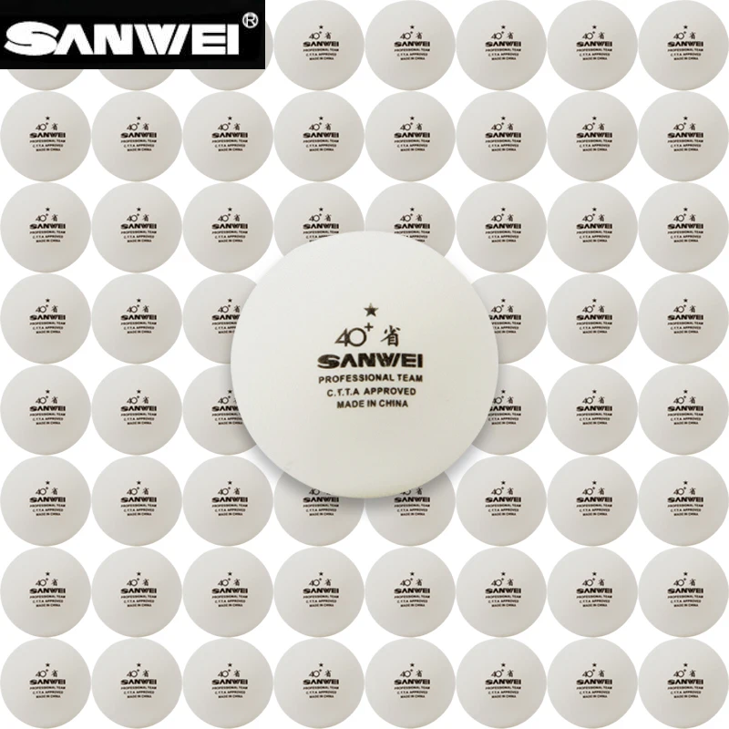 SANWEI 100개/팩 40+ 탁구공 흰색 신형 AB - Table Tennis Usa Team 리뷰 및 가격