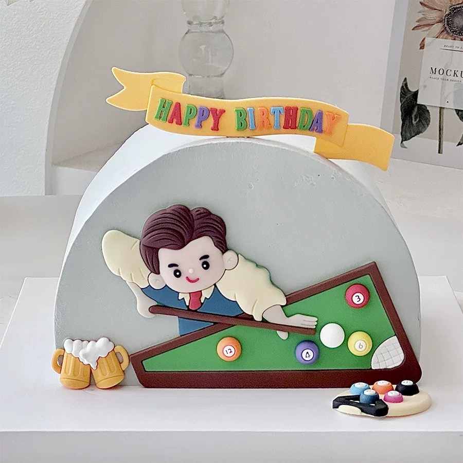 당구 케이크 생일 장식, 해피 어버이날 생일 맥주 아빠 - Table Tennis For Sale 리뷰 및 가격